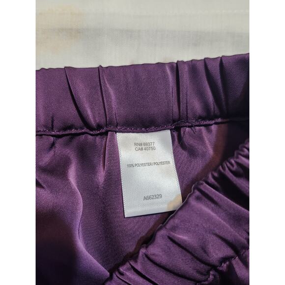 By Stacy London Addable Shirt Skirt sz XL Mini Silky Touch Purple Faux Button - Picture 6 of 7
